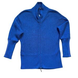 Olsen Ribbed Knit Full Zip Dolman Sleeve Sweater Cardigan Size 8